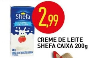 Calvo Atacadista Creme de leite shefa caixa 200g oferta