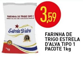 Calvo Atacadista Farinha de Trigo Estrela D'alva Tipo 1 pacote 1kg oferta