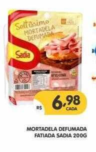 Supermercados Real Mortadela Defumada Fatiada Sadia oferta
