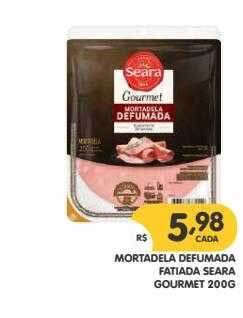 Supermercados Real Mortadela Defumada Fatiada Seara Gourmet oferta