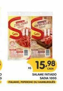 Supermercados Real Salame Fatiado Sadia oferta