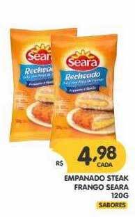 Supermercados Real Empanado Steak Frango Seara oferta