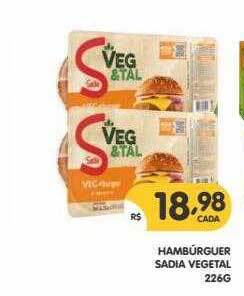 Supermercados Real Hambúrguer Sadia Vegetal oferta