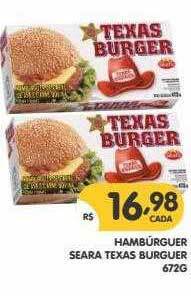 Supermercados Real Hambúrguer Seara Texas Burguer oferta