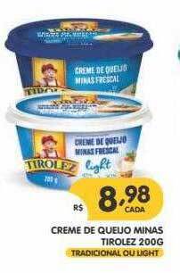 Supermercados Real Creme De Queijo Minas Tirolez oferta
