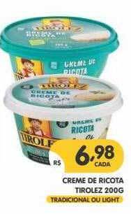 Supermercados Real Creme De Ricota Tirolez oferta