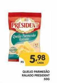 Supermercados Real Queijo Parmesão Ralado President oferta