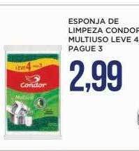 Apoio Mineiro Esponja De Limpeza Condor Multiuso Leve 4 Pague 3 oferta