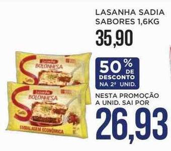 Apoio Mineiro Lasanha Sadia Sabores oferta