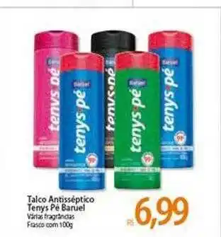 Atacadão Talco Antisséptico Tenys Pé Baruel Varias Fragrâncias Frasco oferta