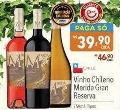 Supermercados Condor Vinho Chileno Merida Gran Reserva oferta