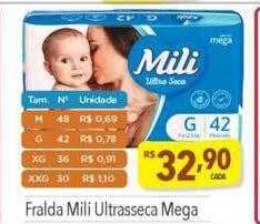 Supermercados Condor Fralda Mili Ultrasseca Mega oferta