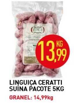 Calvo Atacadista Linguica Ceratti Suina Pacote 5kg oferta