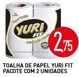 Calvo Atacadista Toalha de Papel Yuri Fit pacote com 2 unidades oferta