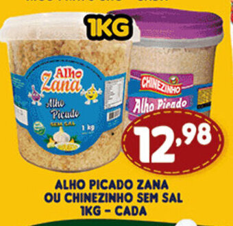 Supermercados Cristal Alho Picado Zana ou chinezinho sem sal 1kg cada oferta