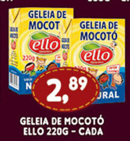 Supermercados Cristal Geleia de Mocoto Ello 220g - cada oferta