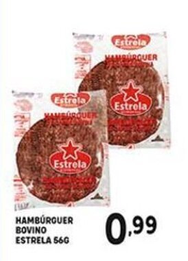 Hamburguer Bovino Estrela 56g
