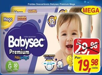 Supermercados Guanabara Fraldas Descartaveis Babysec Premium Mega oferta