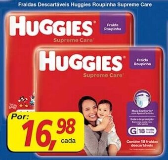 Supermercados Guanabara Fraldas Descartaveis Huggies Roupinha Supreme care oferta