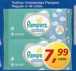 Supermercados Guanabara Toalhas Umedecidas Pampers Regular c/48 unids oferta