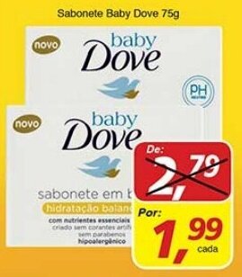 Supermercados Guanabara Sabonete Baby Dove 75g oferta