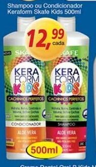 Supermercados Guanabara Shampoo ou condicionador Keraform Skafe Kids 500ml oferta