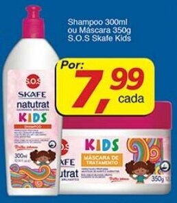 Supermercados Guanabara Shampoo 300ml ou Mascara 350g S.O.S Skafe Kids oferta