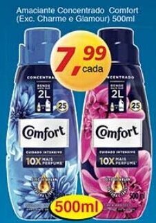 Supermercados Guanabara Amaciante Concentrado Comfort 500ml oferta