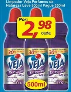 Supermercados Guanabara Limpador Veja Perfumes da Natureza Leve 500ml Pague 350ml oferta