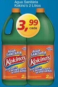 Supermercados Guanabara Agua Sanitaria Kokino's 2L oferta