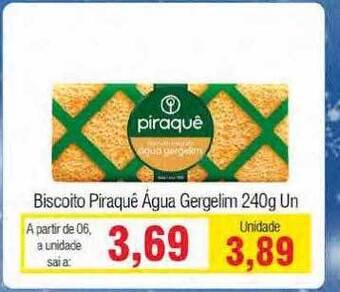 Spani Atacadista Biscoito Piraquê Agua Gergelim oferta
