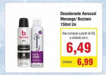 Spani Atacadista Desodorante Aerossol Monange Bozzano oferta
