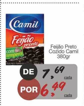 Supermercado Dalben Feijão Preto Cozido Camil oferta