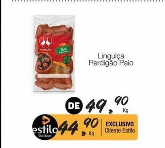 Supermercado Dalben Linguiça Perdigão Paio oferta