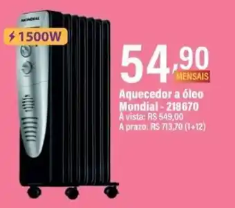 Berlanda Aquecedor a Oleo Mondial 1500W oferta