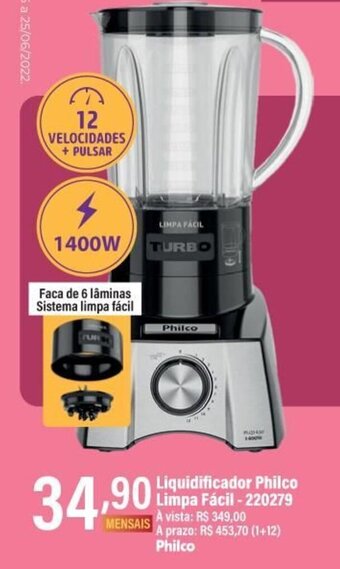 Liquidificador Philco Limpa Facil