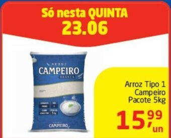 Tenda Atacado Arroz tipo 1 campeiro 5kg oferta