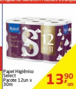 Tenda Atacado Papel higiênico select 12un x 30m oferta