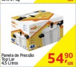 Tenda Atacado Panela de pressão top lar 4,5l oferta