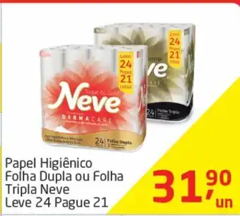 Tenda Atacado Papel higiênico neve folha dupla ou folha tripla 24un oferta