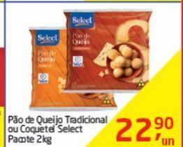 Tenda Atacado Pão de queijo tradicional ou coquetel select 2kg oferta