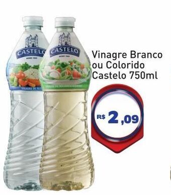 Tonin Superatacado Vinagre branco ou colorido castelo 750ml oferta