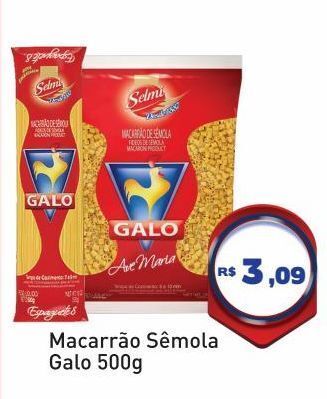 Tonin Superatacado Macarrão sêmola galo 500g oferta