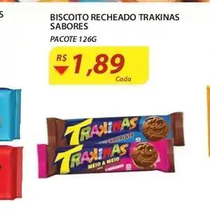 Assaí Atacadista Biscoito recheado Trakinas oferta