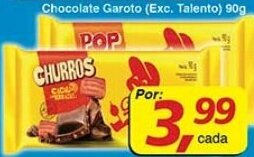 Supermercados Guanabara Chocolate Garoto 90g oferta