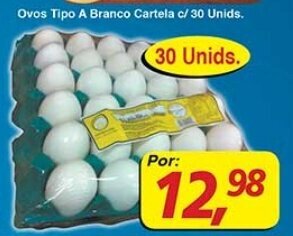 Supermercados Guanabara Ovos Tipo A Branco Cartela c/ 30 unids. oferta