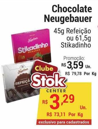 Stok Center Chocolate Neugebauer oferta