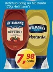 Supermercados Guanabara Ketchup 380g ou Mostarda 170g Hellmann's oferta