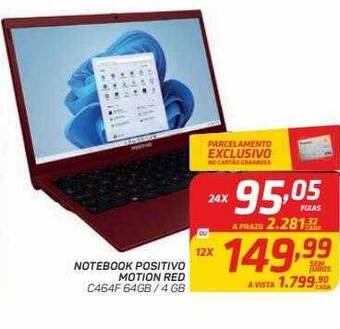 GBarbosa Notebook Positivo Motion Red oferta