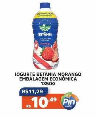 Pinheiro Supermercado Iogurte Betânia Morango Embalagem Econômica oferta